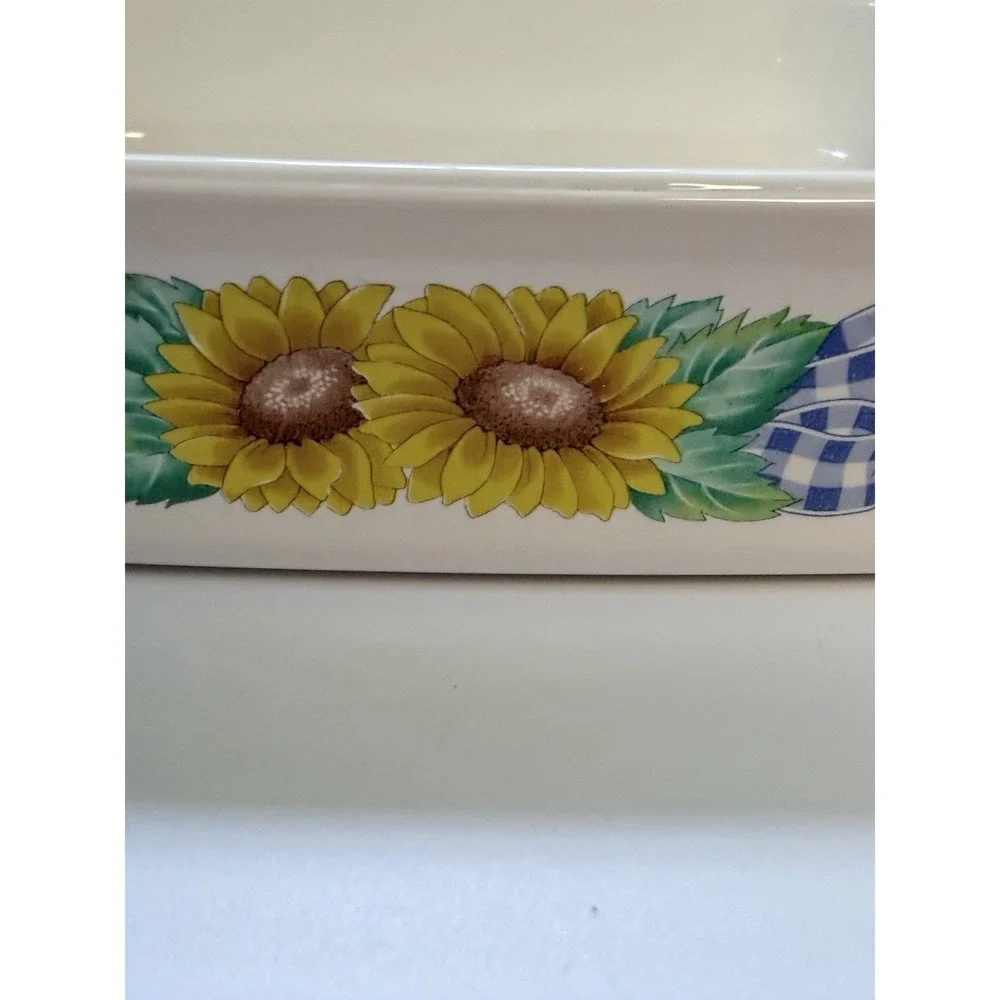 VTG CorningWare Sunsation Large Lasagna Pan Casserole Dish Grandmacore Sunflower